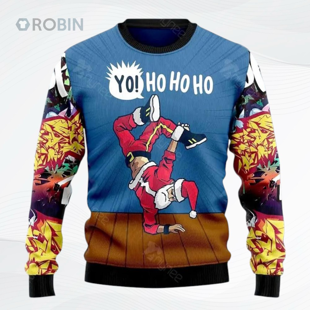 Hiphop Santa Ugly Christmas Sweater, Sweatshirt Hiphop Santa Ugly Christmas Sweater, Sweatshirt