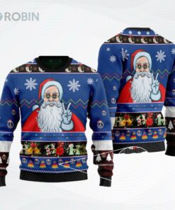 Ho Ho Ho Hippie Santa Claus Christmas Ugly Christmas Sweater