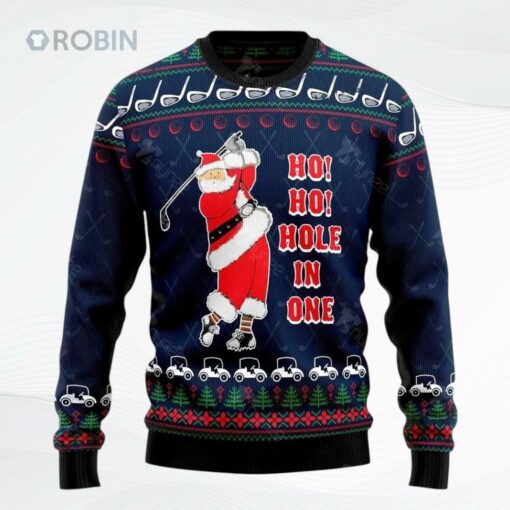 Ho Ho Hole In One Ugly Christmas Sweater, Sweatshirt