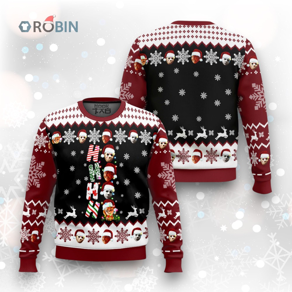 Ho Ho Horror Ugly Christmas Sweater Ho Ho Horror Ugly Christmas Sweater
