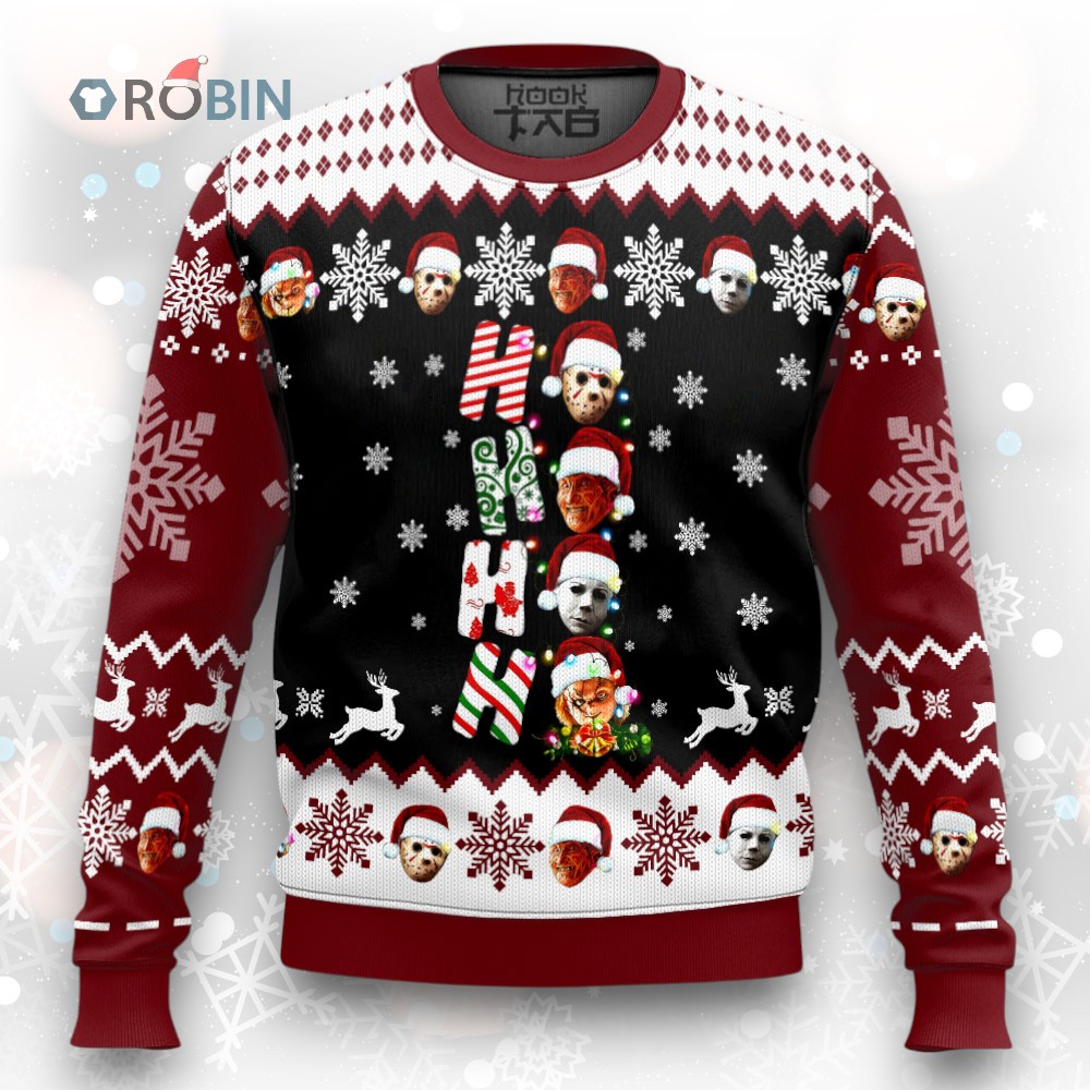 Ho Ho Horror Ugly Christmas Sweater Ho Ho Horror Ugly Christmas Sweater