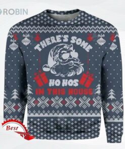 Ho Is In This House Navy Ugly Christmas Sweater, Sweatshirt Ho Is In This House Navy Ugly Christmas Sweater, Sweatshirt