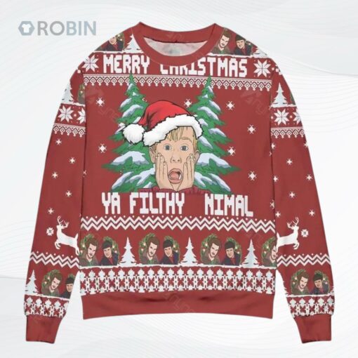 Home Alone Merry Christmas Ya Filthy Nimal All Over Printed Ugly Christmas Sweater