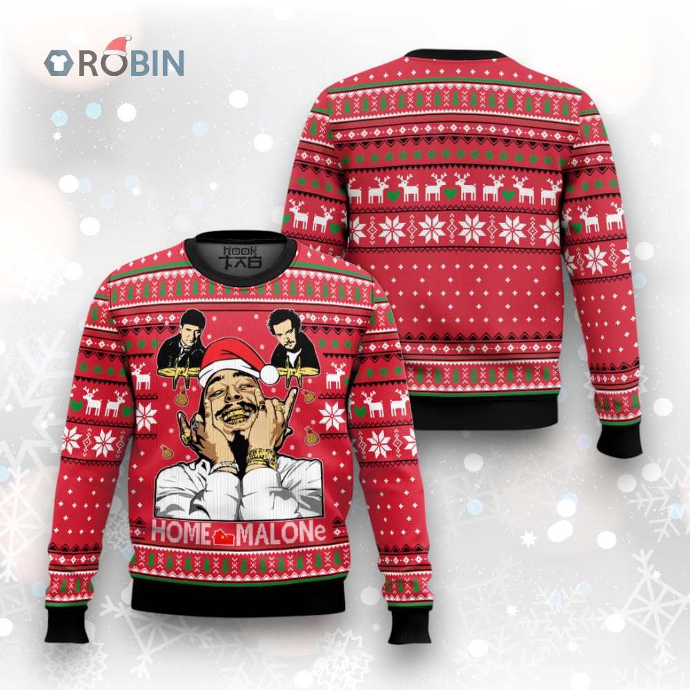 Home Malone Post Malone Ugly Christmas Sweaters Home Malone Post Malone Ugly Christmas Sweaters