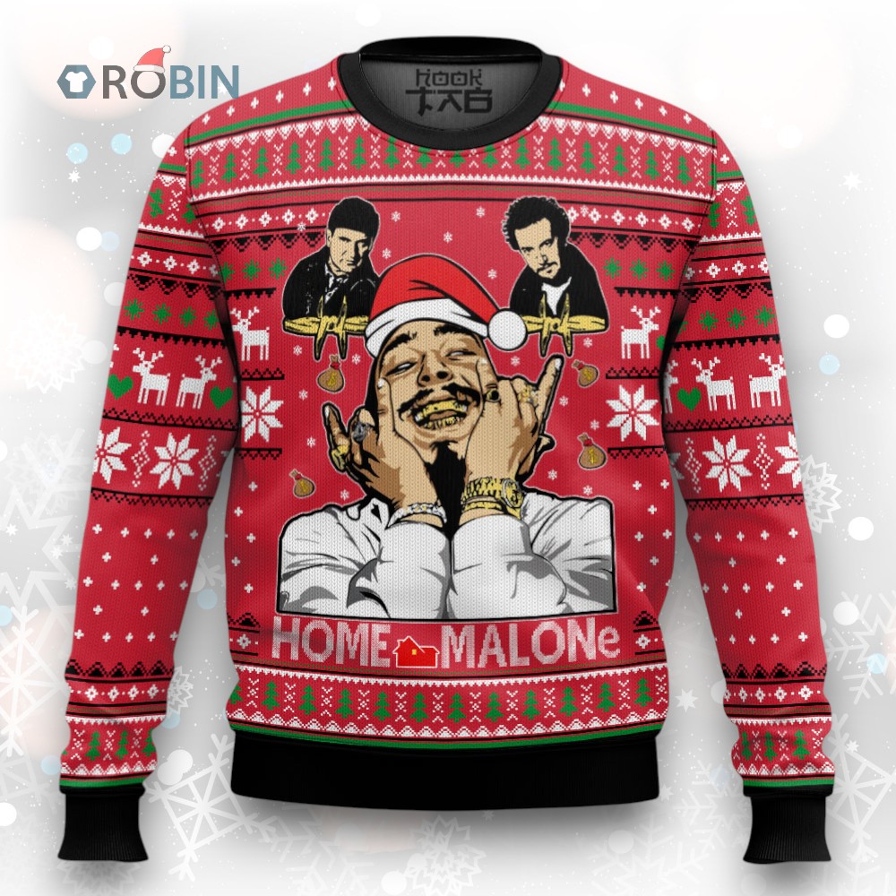Home Malone Post Malone Ugly Christmas Sweaters Home Malone Post Malone Ugly Christmas Sweaters