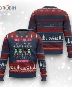 Horror Xmas Ugly Christmas Sweater Have A Killer Christmas Horror Characters