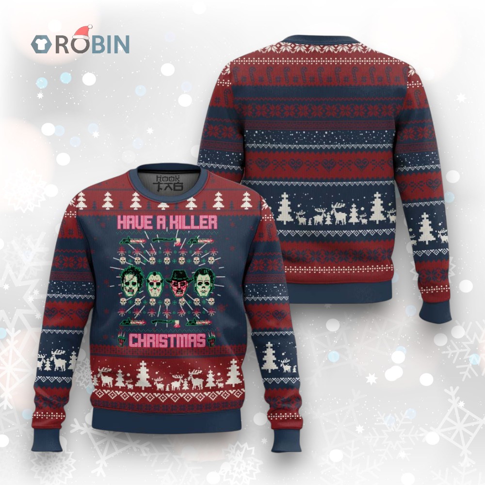 Horror Xmas Ugly Christmas Sweater Have A Killer Christmas Horror Characters Horror Xmas Ugly Christmas Sweater Have A Killer Christmas Horror Characters