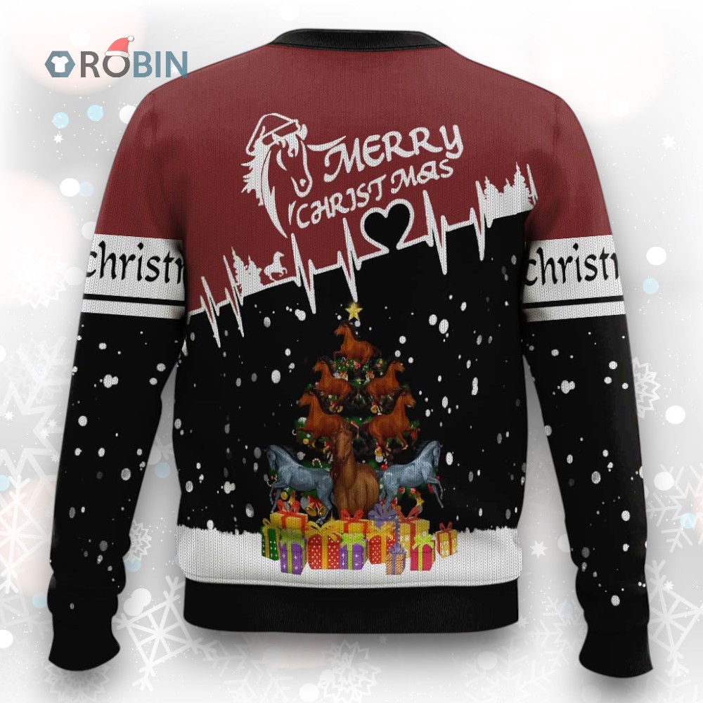 Horse Christmas Tree Ugly Christmas Sweater Horse Christmas Tree Ugly Christmas Sweater