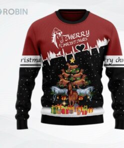Horse Christmas Tree Ugly Christmas Sweater, Sweatshirt