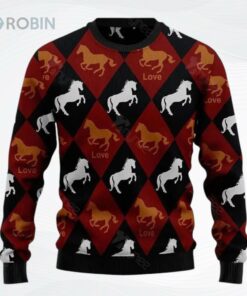 Horse Love Ugly Christmas Sweater