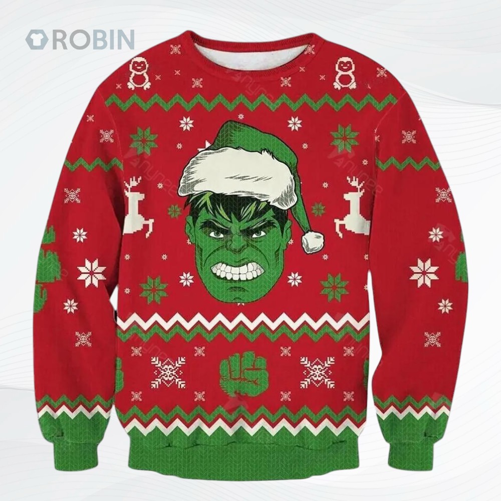 Hulk Smashin Ugly Christmas Sweater Hulk Smashin Ugly Christmas Sweater