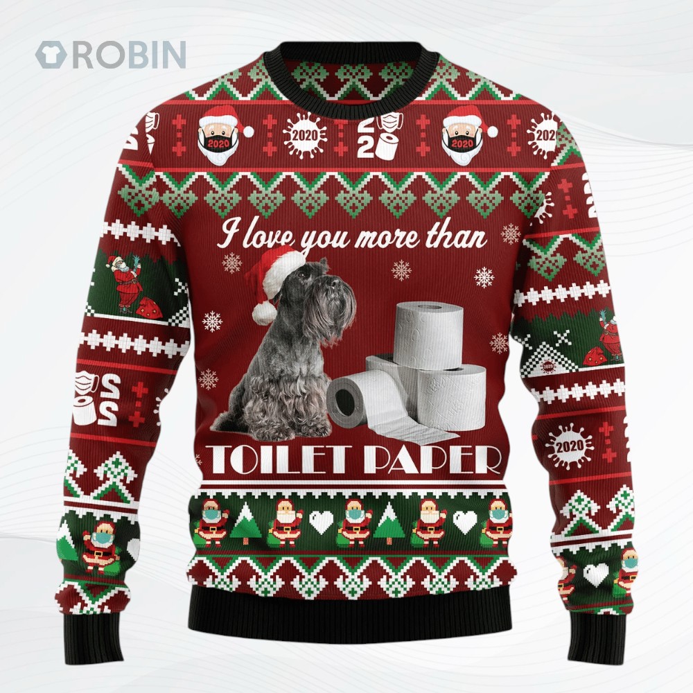 I Love You More Than Toilet Paper Christmas Ugly Christmas Sweater I Love You More Than Toilet Paper Christmas Ugly Christmas Sweater