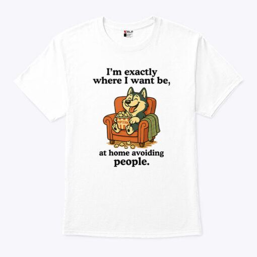 I’m Exactly Where I Want Be At Home Avoiding People Unisex Shirt