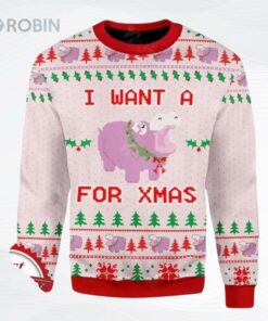 I Want A Hippopotamus For Xmas Ugly Christmas Sweater