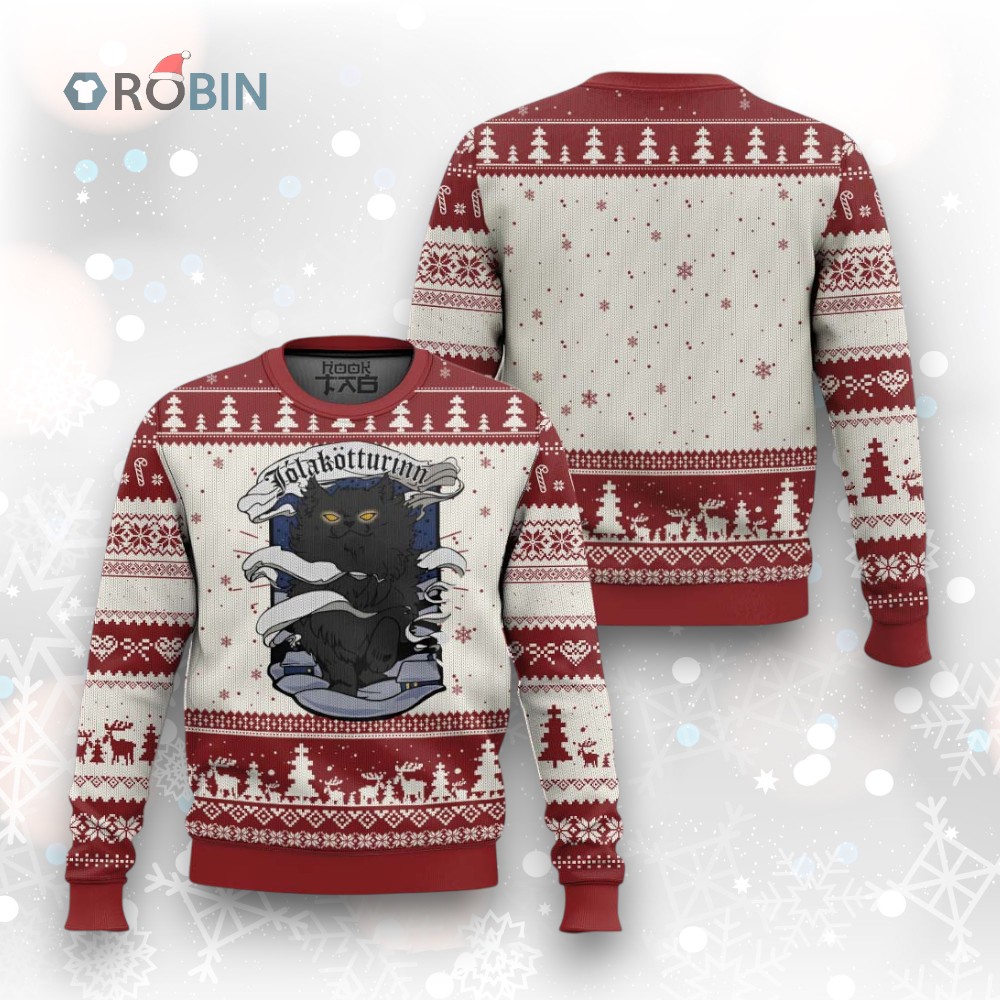 Icelandic Xmas Ugly Christmas Sweater Yule Cat Jolakotturinn Xmas Eve Icelandic Xmas Ugly Christmas Sweater Yule Cat Jolakotturinn Xmas Eve