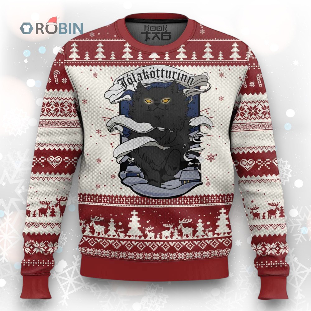 Icelandic Xmas Ugly Christmas Sweater Yule Cat Jolakotturinn Xmas Eve Icelandic Xmas Ugly Christmas Sweater Yule Cat Jolakotturinn Xmas Eve