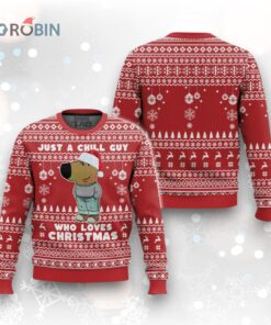 I’m Just a Chill Guy Meme who loves Christmas Ugly Christmas Sweater