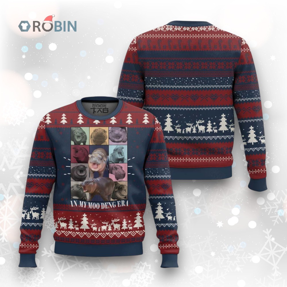 In My Moo Deng Era Ugly Christmas Sweater Cute Pygmy Hippo In My Moo Deng Era Ugly Christmas Sweater Cute Pygmy Hippo