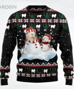 Indian And Snowman All Over Printed Ugly Christmas Sweater
