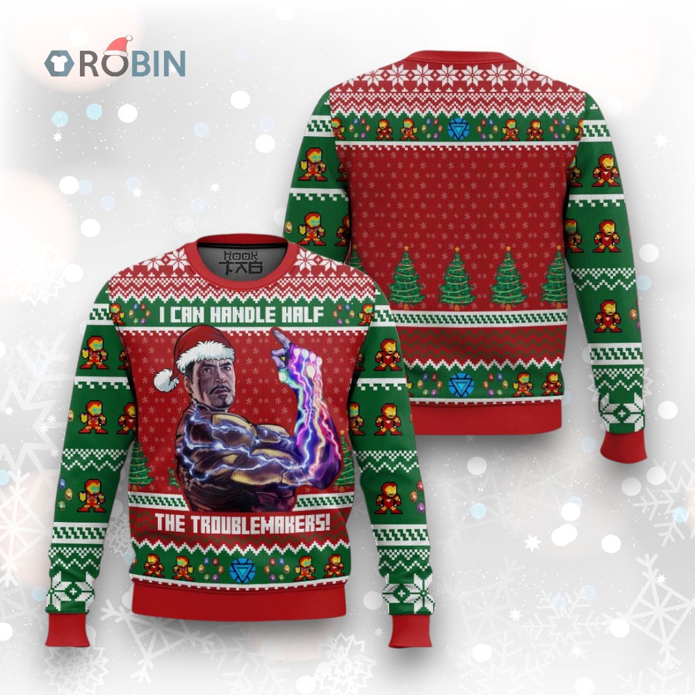 IRM, I can handle half the troublemakers! Christmas Ugly Christmas Sweater IRM, I can handle half the troublemakers! Christmas Ugly Christmas Sweater