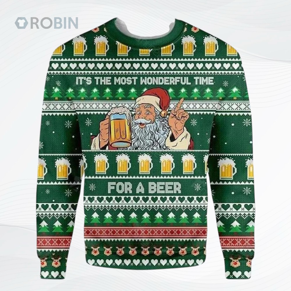 It Is The Most Wonderful Occasion For A Beer Ugly Christmas Sweater, Sweatshirt It Is The Most Wonderful Occasion For A Beer Ugly Christmas Sweater, Sweatshirt
