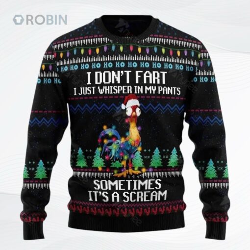 Its Scream Chicken Ugly Christmas Sweater