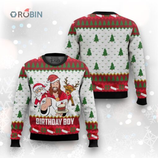 Jesus Birthday Boy Ugly Christmas Sweater