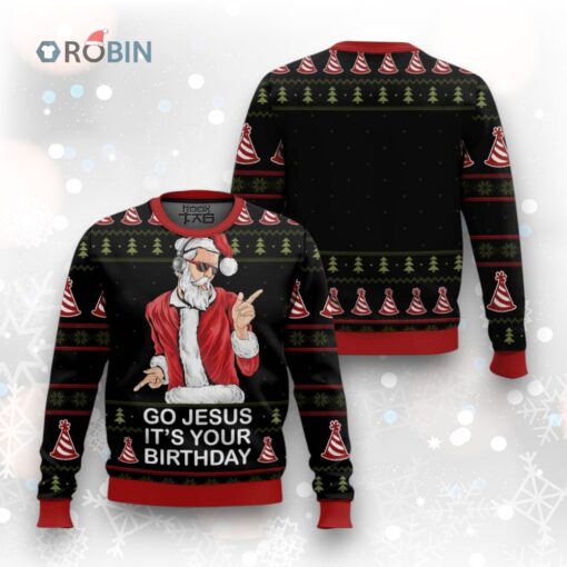 Jesus Birthday Funny Ugly Christmas Sweater