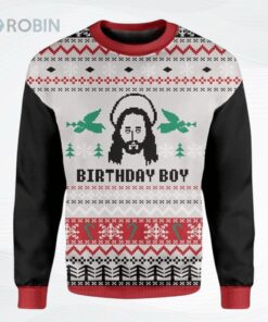 Jesuss Birthday All Over Printed Ugly Christmas Sweater