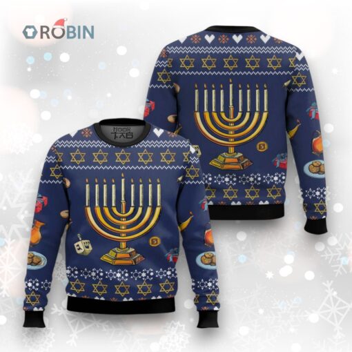 Jewish Hanukkah Ugly Christmas Sweater