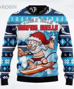 Jingle Bells Surfing Swells Funny Ugly Christmas Sweater