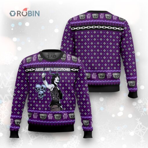 Judge Jury Executioner Rhea Ripley Ugly Christmas Sweater