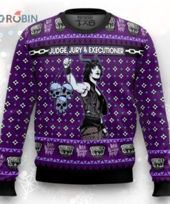 Judge Jury Executioner Rhea Ripley Ugly Christmas Sweater Judge Jury Executioner Rhea Ripley Ugly Christmas Sweater