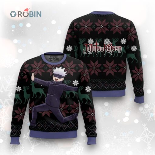 Jujutsu Kaisen Satoru Gojo Funny Custom Ugly Christmas Sweatshirt, Sweater