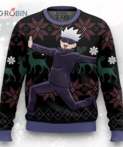 Jujutsu Kaisen Satoru Gojo Funny Custom Ugly Christmas Sweatshirt, Sweater