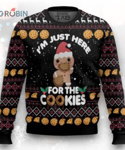 Just Here For The Cookies Ugly Christmas Sweater