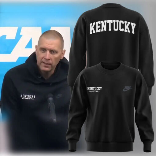 Kentucky Wildcats Men’s Basketball Coach Mark Pope All Black Sweatshirt, Sweater, Kentucky Wildcats Gear