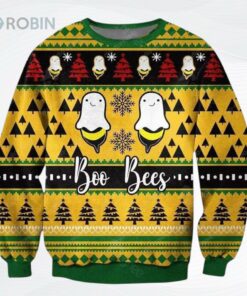 Knitting Boo Bees Ugly Christmas Sweater, Sweatshirt