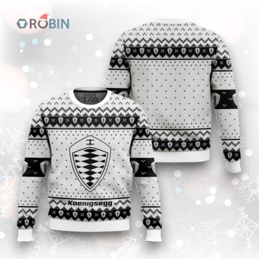 Koenigsegg Christmas Sweater   Unique Ugly Sweater with Fun Holiday Design