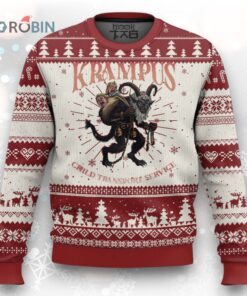 Krampus Ugly Christmas Sweater Child Transport Service Spooky Christmas