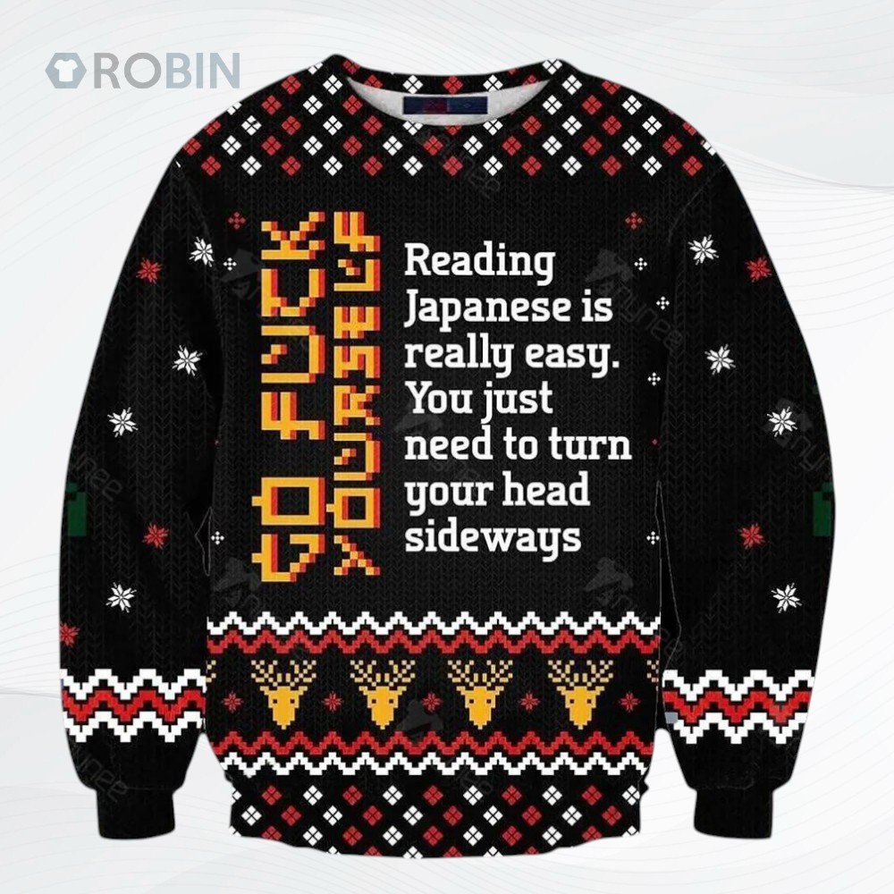 Learn Japanese Ugly Christmas Sweater Learn Japanese Ugly Christmas Sweater