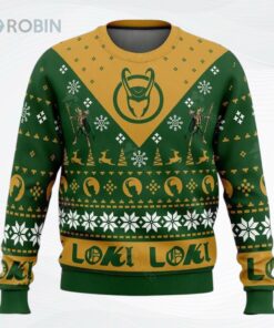 Let Earth Receive Her King Loki Marvel Ugly Christmas Sweater