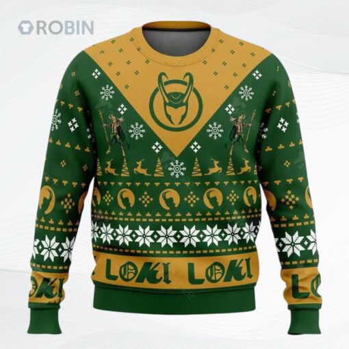 Let Earth Receive Her King Loki Marvel Ugly Christmas Sweater