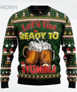 Lets Get Ready To Stumble Beer Ugly Christmas Sweater