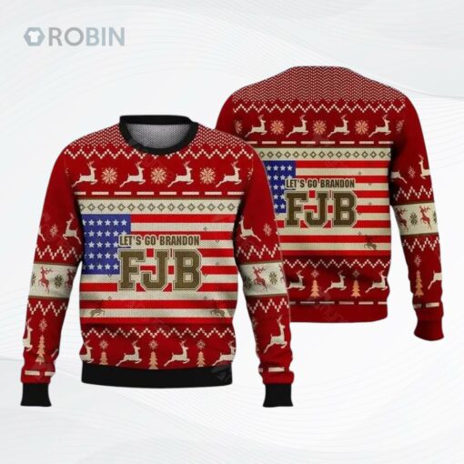 Lets Go Brandon Fjb All Over Printed Ugly Christmas Sweater, Sweatshirt