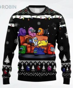 Lets Play Among Us On Christmas Night Ugly Christmas Sweater, Sweatshirt