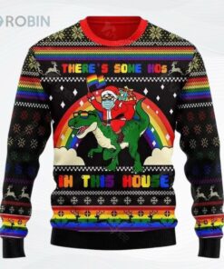 Lgbt There Is Some Hoes In This House Ugly Christmas Sweater, Sweatshirt