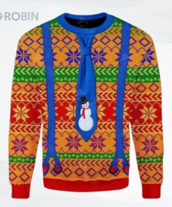 Lgbt With Tie And Suspenders Ugly Christmas Sweater Lgbt With Tie And Suspenders Ugly Christmas Sweater