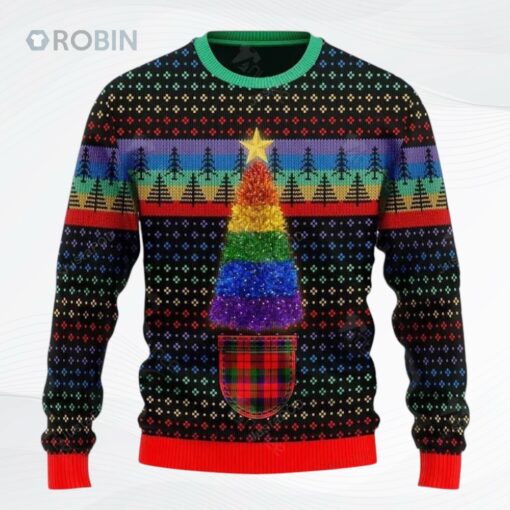Lgbtq Christmas Tree Ugly Christmas Sweater, Sweatshirt
