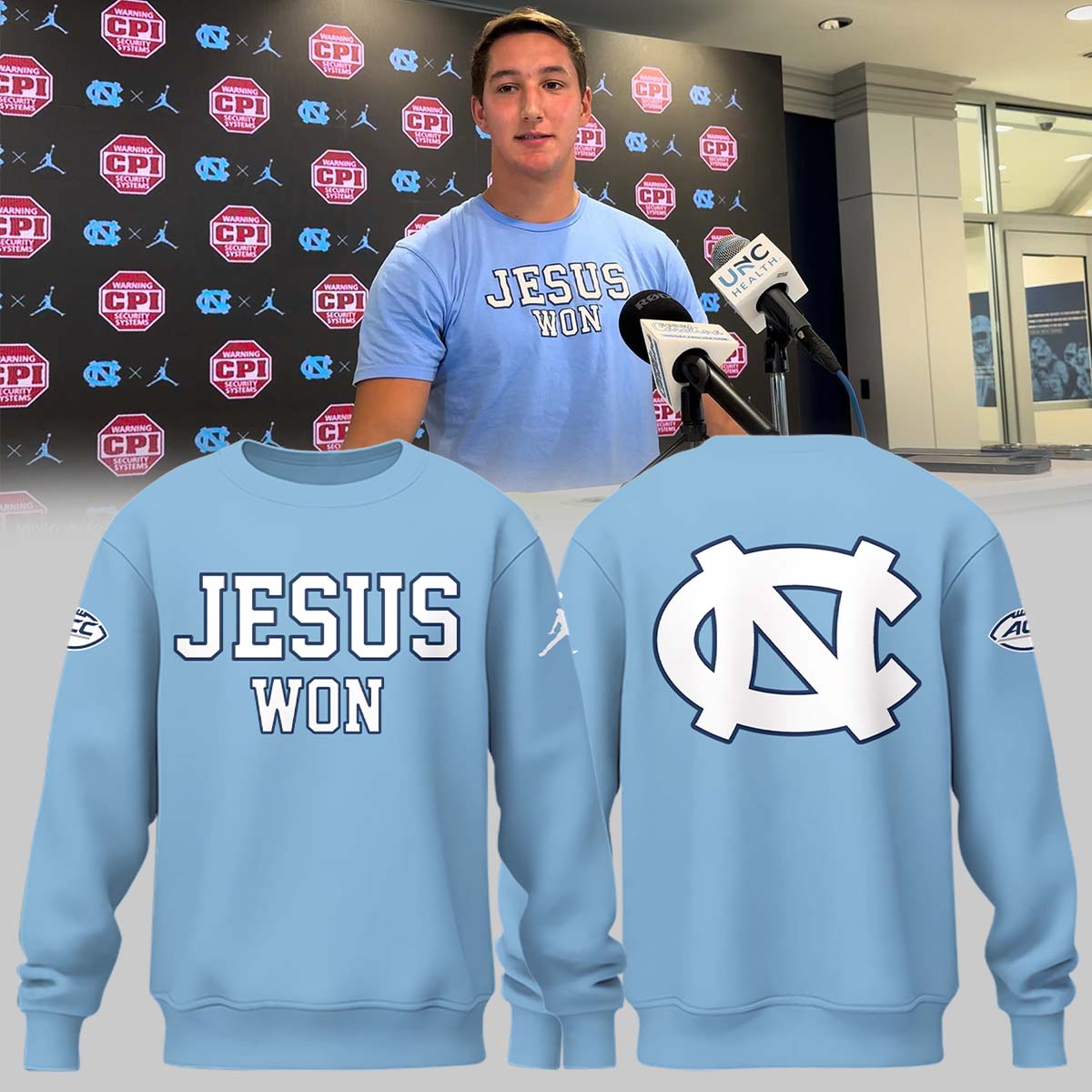 Limited Edition North Carolina Tar Heels JESUS WON Sweatshirt, Sweater, Tar Heels Merchandise Limited Edition North Carolina Tar Heels JESUS WON Sweatshirt, Sweater, Tar Heels Merchandise